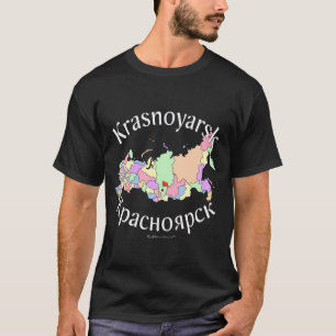 Karte Krasnojarsks Russland T-Shirt