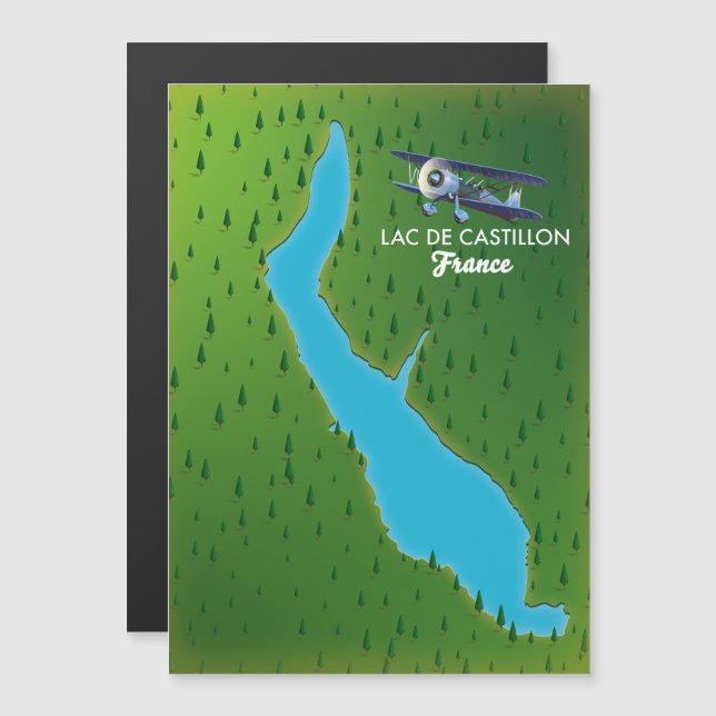 Karte "Lac de Castillon France" (Vorne/Hinten)