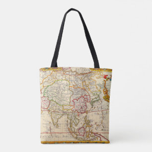 Karte L'Asie Dressee Tote Bag Tasche