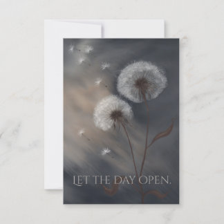 Karte Let the Day Open Fine Art Grußkarte