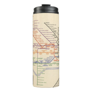 Karte Londons der Untergrund-Eisenbahnen Thermosbecher