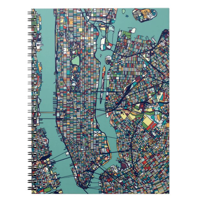 Karte Manhattans New York Notizblock (Vorderseite)