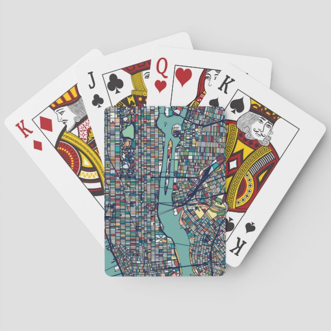 Karte Manhattans New York Spielkarten (Rückseite)