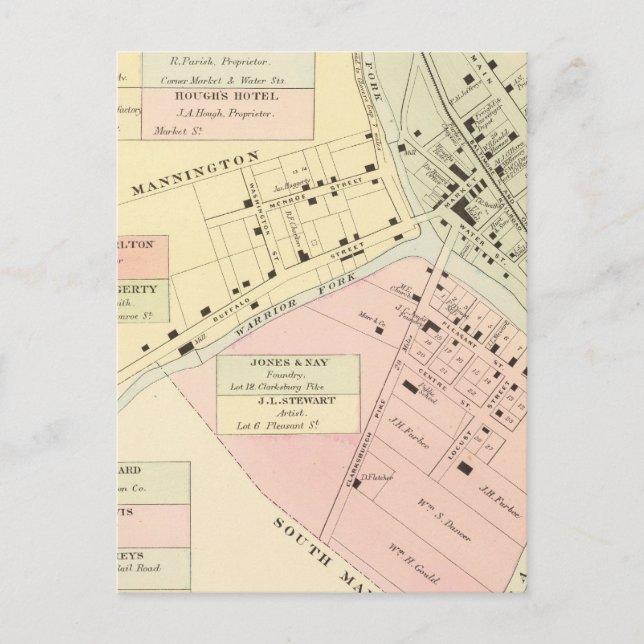 Karte Mannington, West Virginia (Vorderseite)