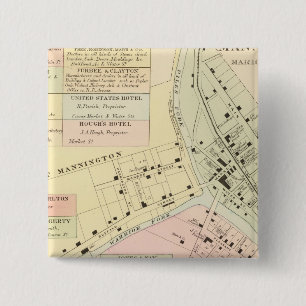Karte Mannington, West Virginia Button