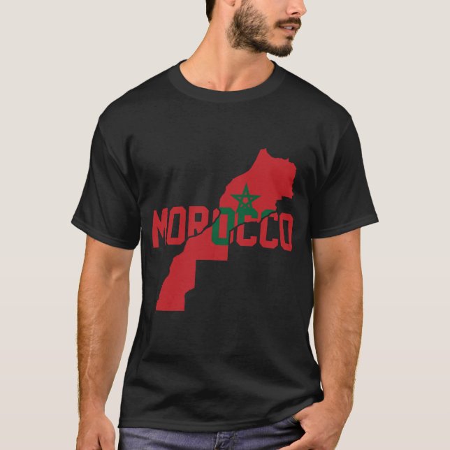 Karte Marokko T-Shirt (Vorderseite)