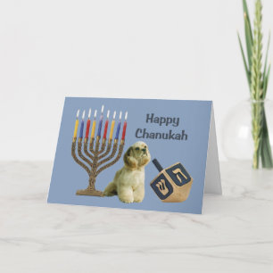 Karte Menorah4 Cocker spaniels Chanukah