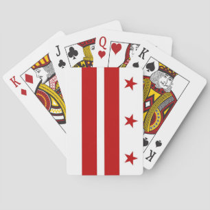 Karte mit alter Flagge von Washington DC Spielkarten