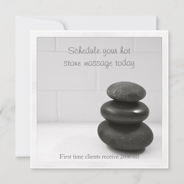 Karte mit Balancestones (Vorderseite)