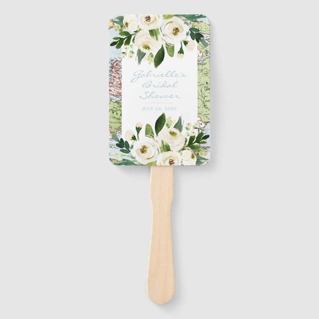 Karte mit Blume Thema Hochzeit oder Party Fächer (Vorderseite)
