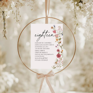 Karte mit Blumenbestellkarte   Achtzehn