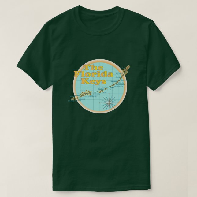 Karte mit den Tasten der Florida T-Shirt (Design vorne)
