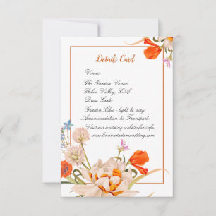 Karte mit Details – Elegante Wildblumen-Hochzeit