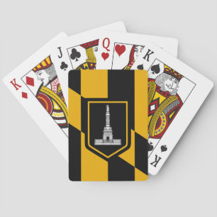 Karte mit Flagge von Baltimore, USA Spielkarten