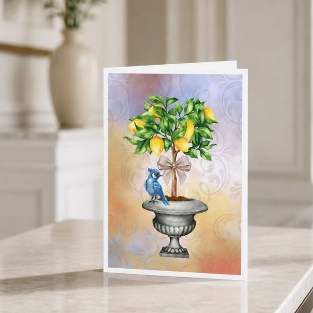 Karte mit gepolstertem Zitronenbaum (Von Creator hochgeladen)