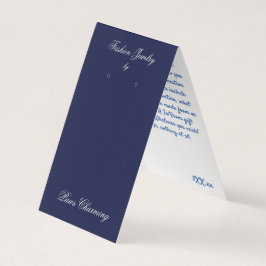 Karte mit geteerter Navy- und Grau-Dangle-Earring