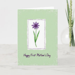 Karte mit getüpfeltem Blumenmuster