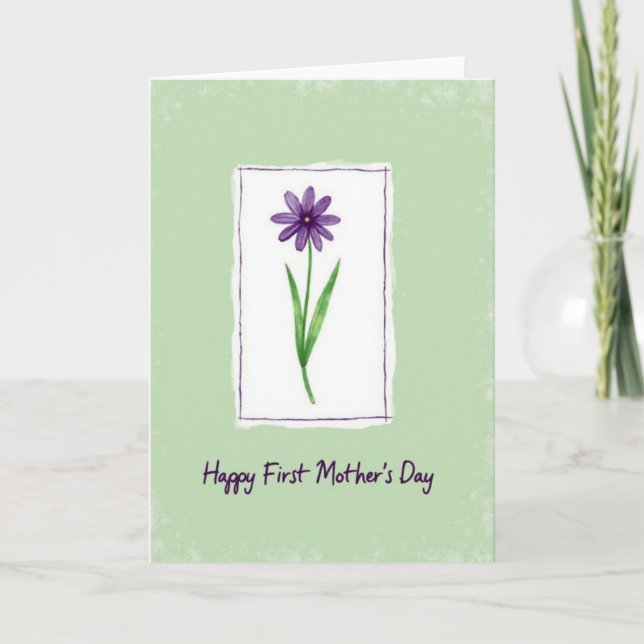 Karte mit getüpfeltem Blumenmuster (Vorderseite)
