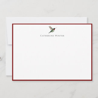 Karte mit individuellem Kolibri-Motiv