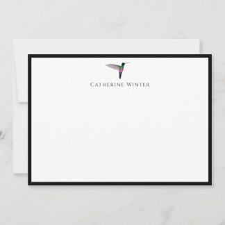 Karte mit individuellem Kolibri-Motiv