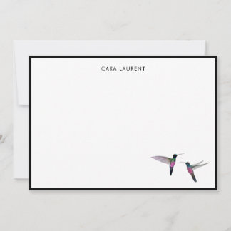 Karte mit individuellem Kolibri-Motiv