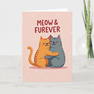 Karte mit Katzenliebe für immer süß