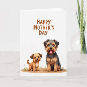 Karte mit Muster weißer Hunde