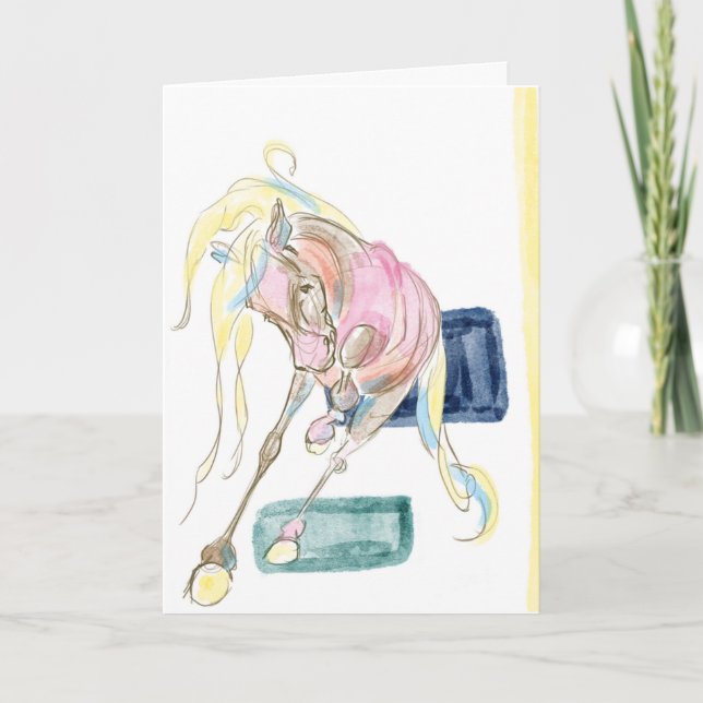 Karte mit Pferdemotiv, Geschenkkarte (Vorderseite)