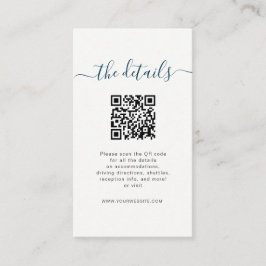 Karte mit QR-Code für Hochzeiten am Strand