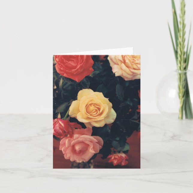 Karte mit Rose (Vorderseite)