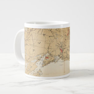 Karte mit Routen von San Francisco nach Alaska Jumbo-Tasse