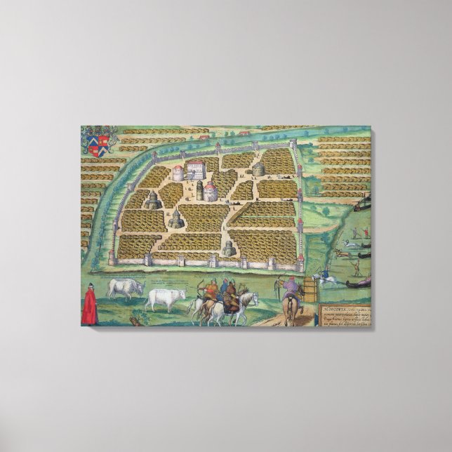 Karte Moskaus Leinwanddruck (Vorderseite)