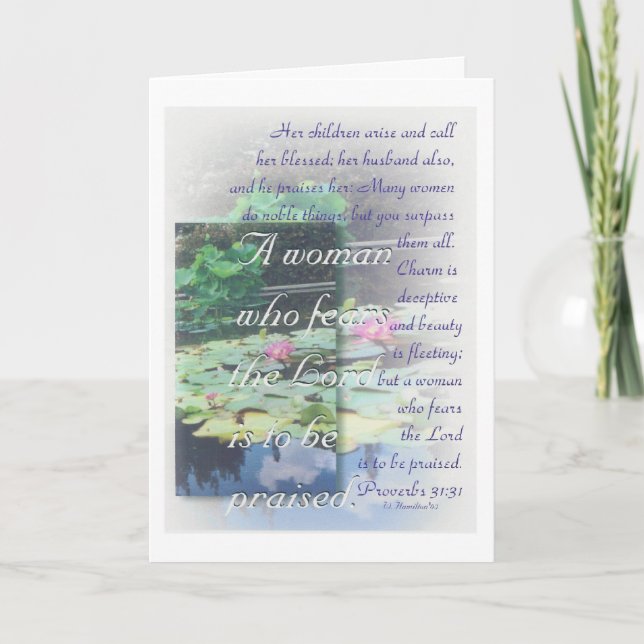 Karte Mutter Frau der Sprichwörter 31 Tages (Vorderseite)