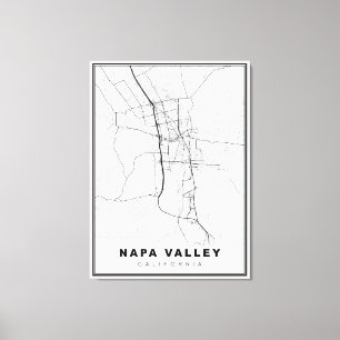 Karte Napa Valley Leinwanddruck