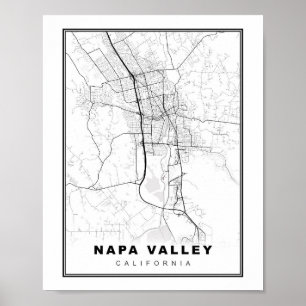Karte Napa Valley Poster