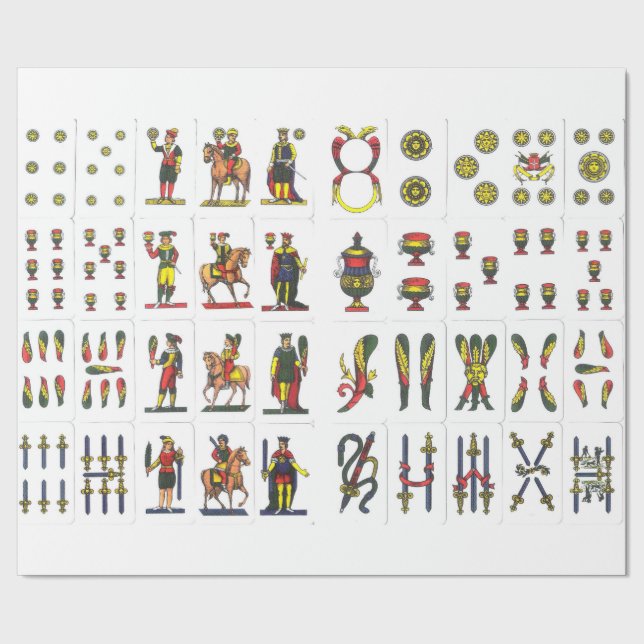 Karte Napoletane Packpapier (Saum)