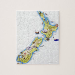 Karte Neuseelands