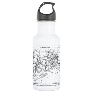 Karte New-Haven Eisenbahn-1956 Trinkflasche