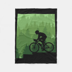 Karte New Mexico Mountainbike-Fahrer Mtb Radfahren Fleecedecke