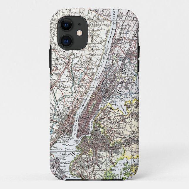 Karte: New York-area, 1906 Case-Mate iPhone Hülle (Rückseite)