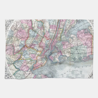Karte New York City Handtuch