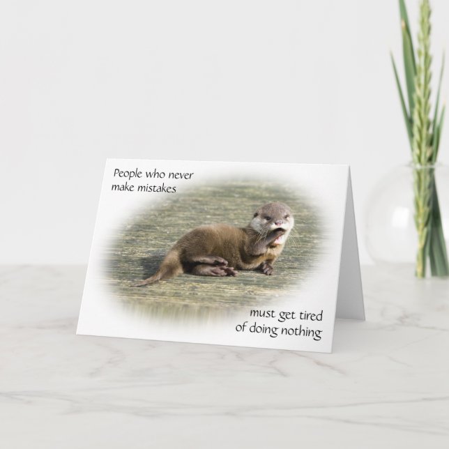 Karte - Niedliches Zitat von Baby Otter (Vorderseite)