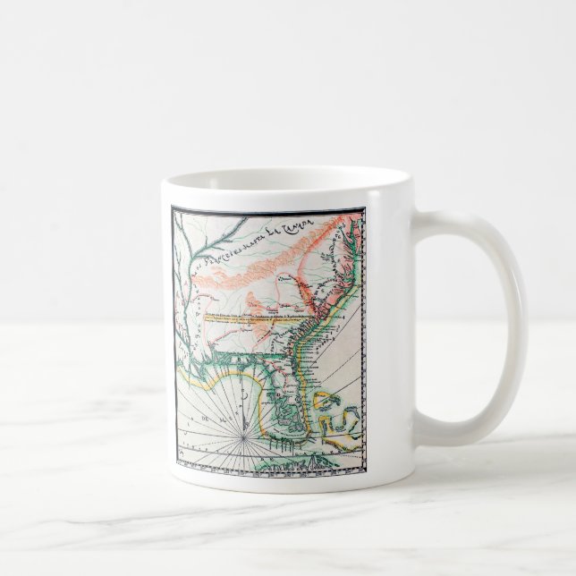 Karte: Nordamerika, 1742 Kaffeetasse (Rechts)
