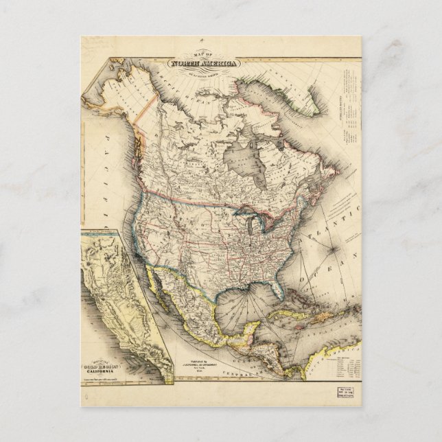Karte Nordamerikas (1850) (Vorderseite)