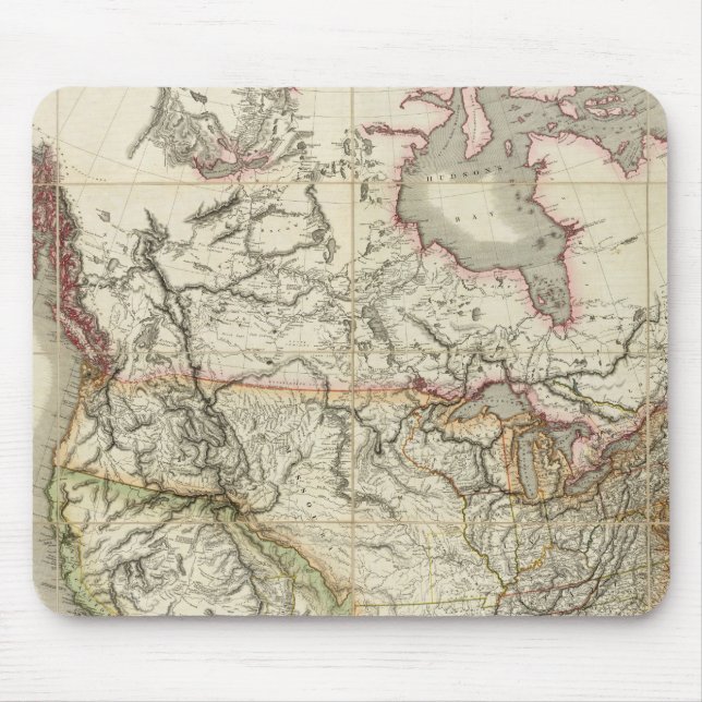 Karte Nordamerikas 4 Mousepad (Vorne)