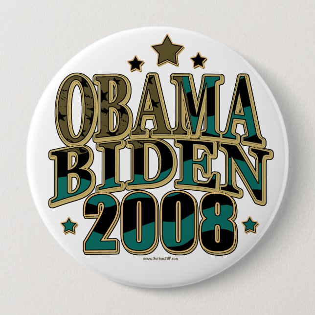Karte Obama Biden '08 Button (Vorderseite)