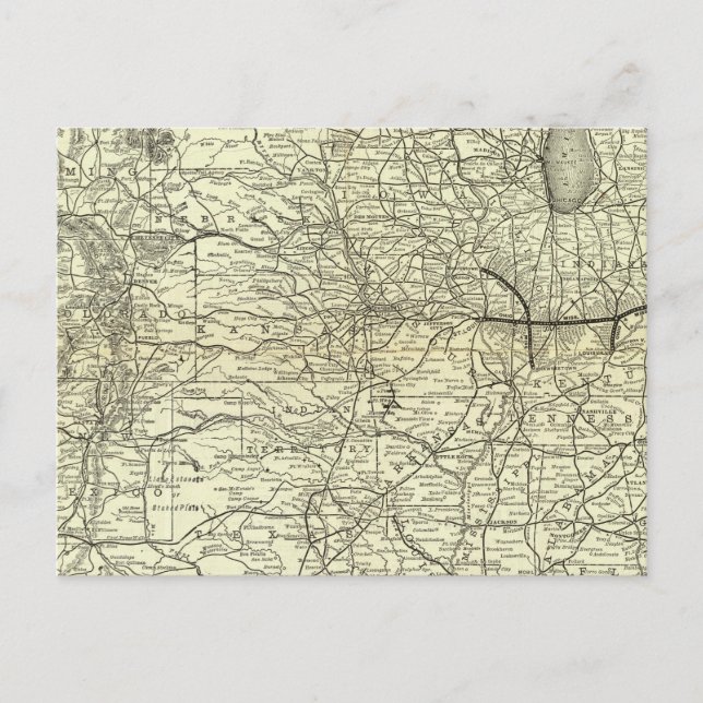 Karte Ohio und Mississippi Bahn (Vorderseite)