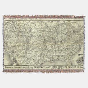 Karte Ohio und Mississippi-Eisenbahn Decke