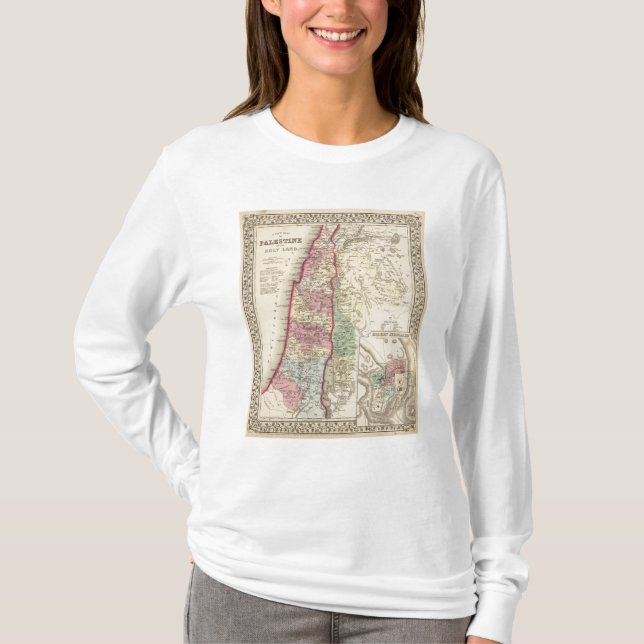 Karte Palästinas, Jerusalem durch Mitchell T-Shirt (Vorderseite)