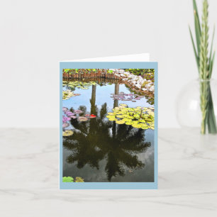 KARTE "PALMBÄUME, DIE IN LEIDER POND REFLEKTIERT S